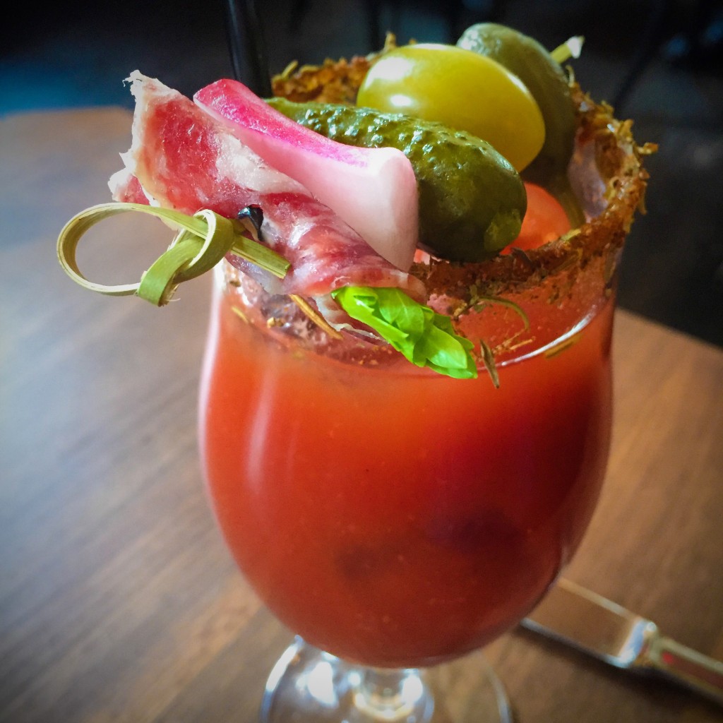 BLOODY MARIE Vodka, old bay, dijon, herbesdeprovence, horseradish
