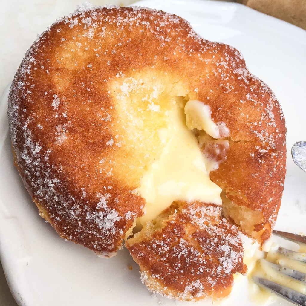 Vanilla Rum Custard Filled Brioche Donut
