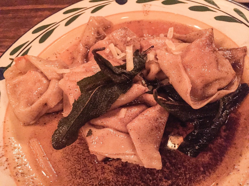 Cappellacci di Zucca butternut squash, brown butter and sage 16