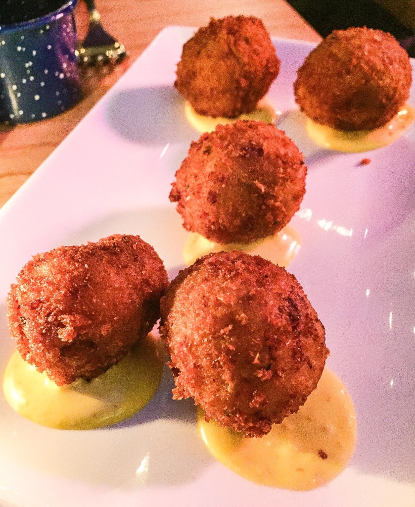 Lupillas - Longaniza and Manchego Croquettes, manzano cream - $10