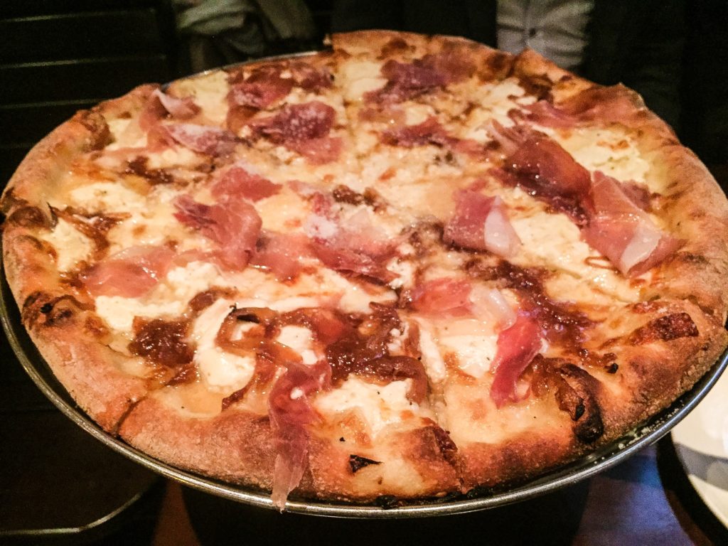 PROSCIUTTO $24 prosciutto di parma, ricotta caramelized onions, agro dolce