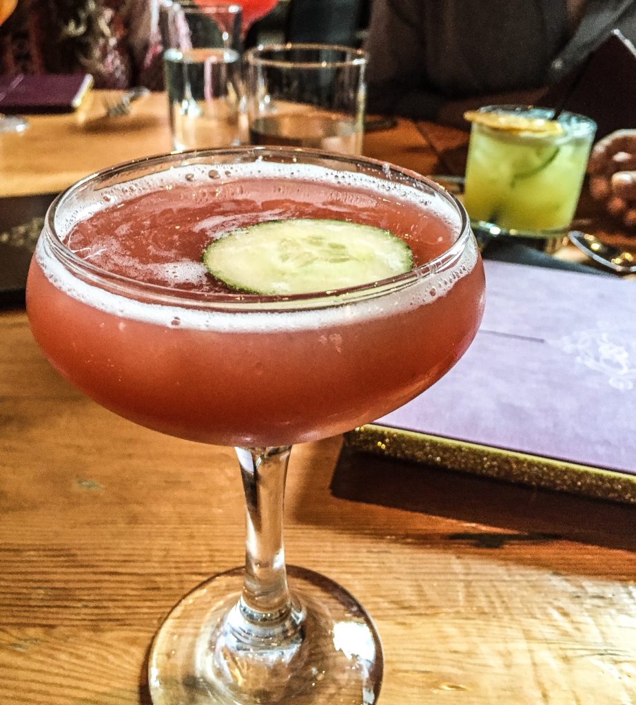 Beauty Elixir Hendricks gin, cucumber, strawberry, sparkling rosé