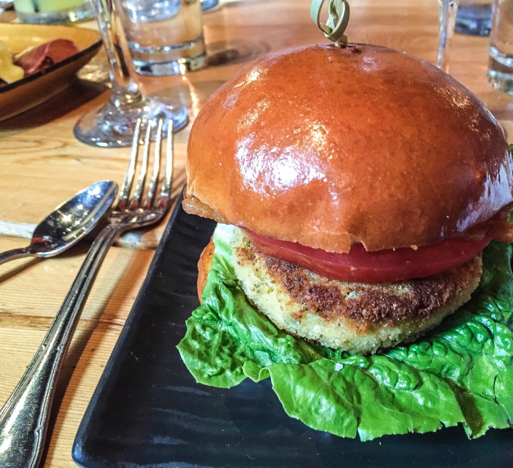  Maryland Crab Cake BLT romaine, tomato, crispy bacon, old bay aioli - $19 